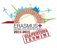 Bando Erasmus Studio a.a.2024/2025 - RIAPERTURA DEI TERMINI