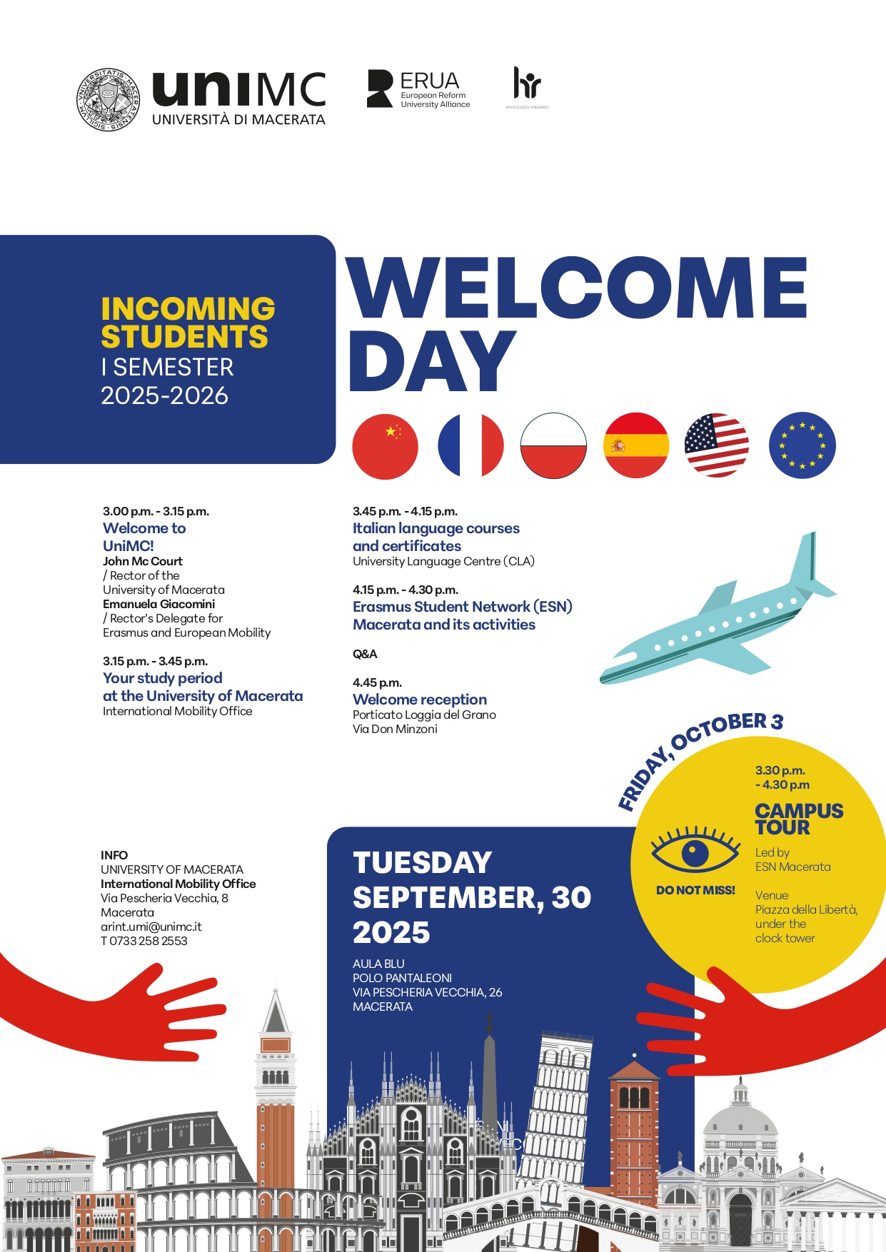 Welcome Day for Incoming Exchange Students 1st term a.y. 2025-2026